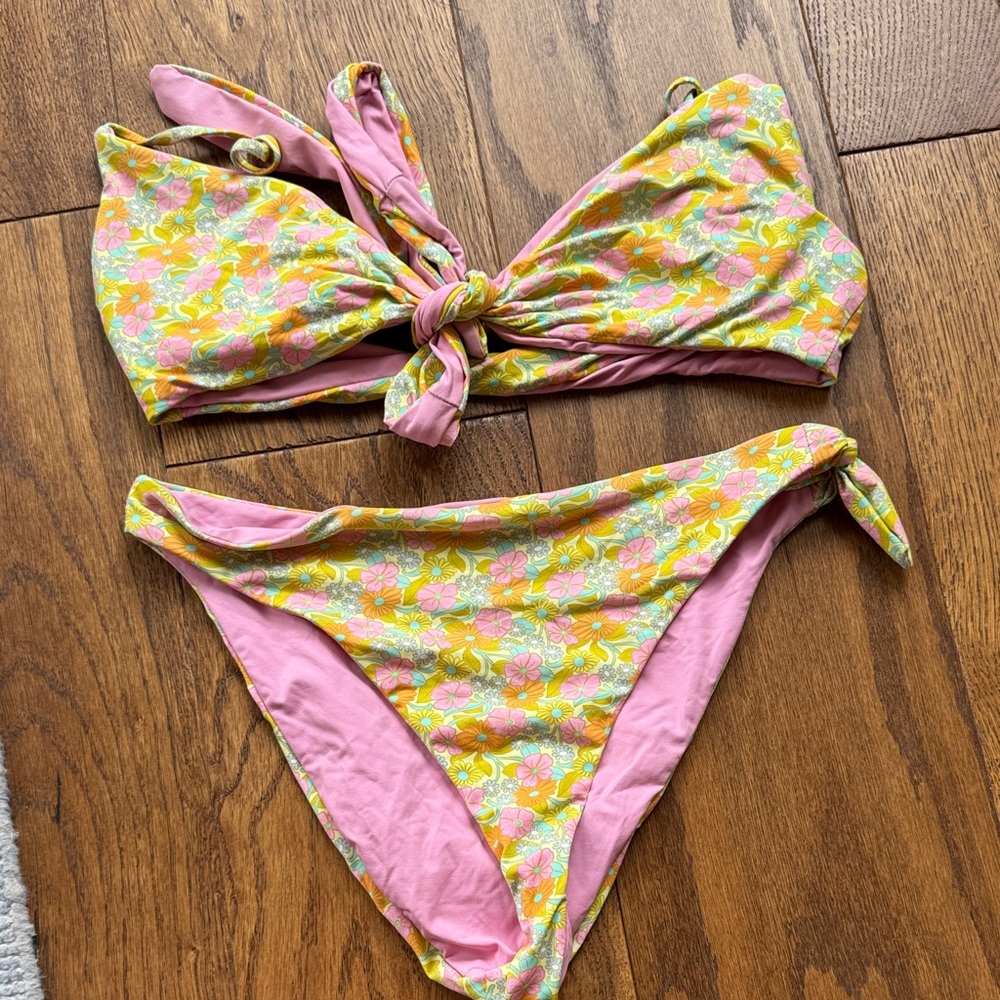 Dippin' Daisy's Pink and Yellow Floral Bikini